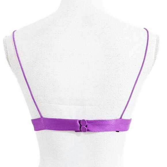 Alex Perry Purple Satin Crepe Bralette As Worn by Fallon/Dynasty & Nikki Glaser - Picture 6 of 10